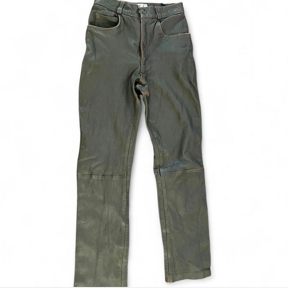 Vintage The Twin’s Collection women’s brown genuine leather pants. 
Size 5/6